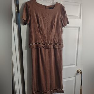 Brown Women's Skirt Set